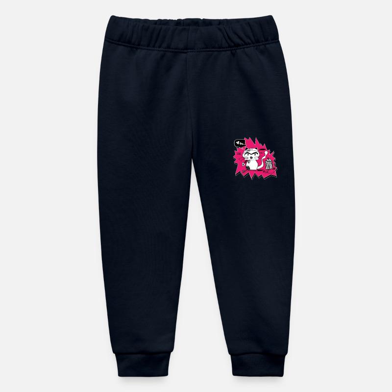little bad cat - Pantalon de jogging bébé bio Stanley/Stella - marine
