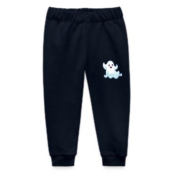 Ghost Ghost Cartoon - Baby Organic Sweatpants by Stanley/Stella - navy - Front