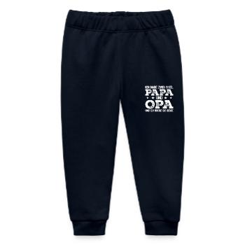 Ich Habe Zwei Titel Papa Und Opa - Baby Organic Jogginghose Baby Tumbler von Stanley/Stella - Navy - Vorne