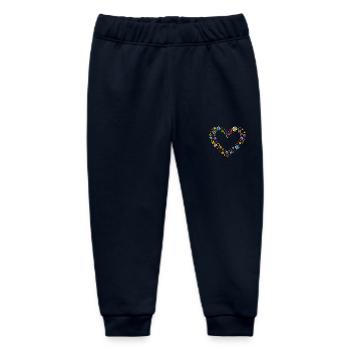 Flower Heart - Baby Organic Sweatpants by Stanley/Stella - navy - Front