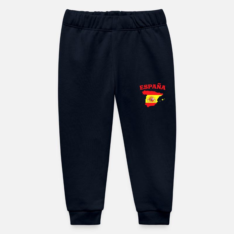 Espagne Espana Drapeau géographique - Pantalon de jogging bébé bio Stanley/Stella - marine