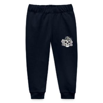 Horror Halloween Spider Skull Autumn Mushrooms - Baby Organic Sweatpants by Stanley/Stella - navy - Front