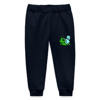 schnecke comic - Baby Organic Jogginghose Baby Tumbler von Stanley/Stella - Navy - Vorne