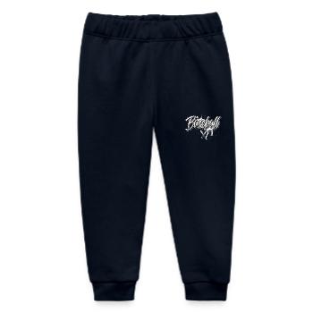 Baseball Lettering - Baby Organic Sweatpants by Stanley/Stella - navy - Front