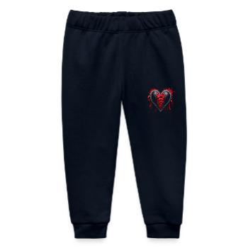 Gothic Heart Corset - Valentine's Day Occult - Baby Organic Sweatpants by Stanley/Stella - navy - Front