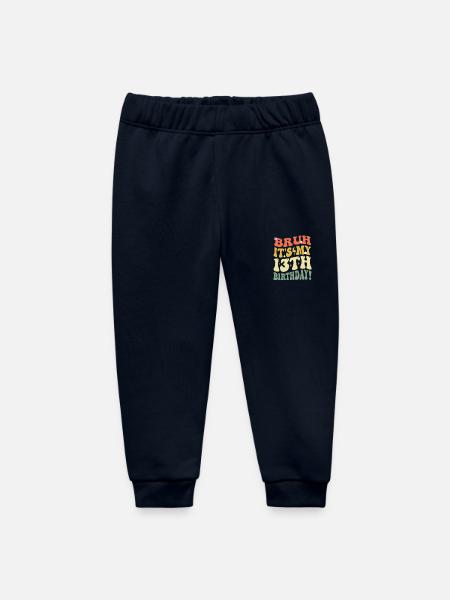Bruh it's My 13th Birthday Gifts For Girls & boys - Baby Organic Sweatpants by Stanley/Stella - navy