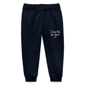 Humorous Teen Humor I Don't Like People - Baby Organic Sweatpants by Stanley/Stella - navy - Front