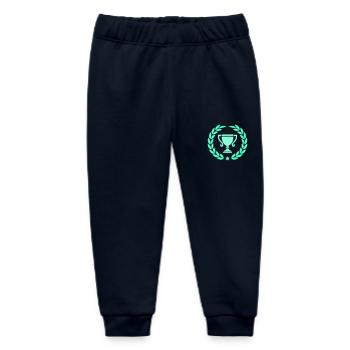 Cup Laurel Wreath 1 - Baby Organic Sweatpants by Stanley/Stella - navy - Front