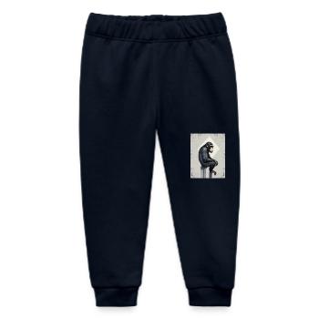 Schimpanse Street Art Graffiti im Quadrat Primat - Baby Organic Jogginghose Baby Tumbler von Stanley/Stella - Navy - Vorne