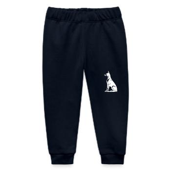 Noble Doberman Tattoo Dogs Silhouette - Baby Organic Sweatpants by Stanley/Stella - navy - Front