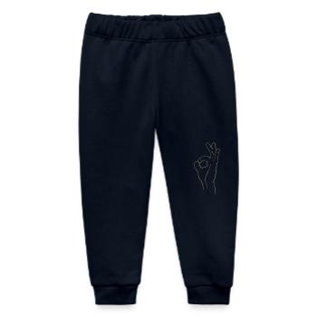 Perfect! Super! Excellent! - Hand in the hole - Baby Organic Sweatpants by Stanley/Stella - navy - Front