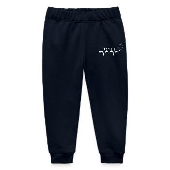Nurse Doctor heartbeat stethoscope - Baby Organic Sweatpants by Stanley/Stella - navy - Front
