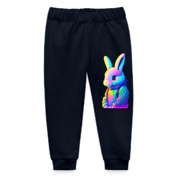 Kaninchen im urbanen Stil - Baby Organic Jogginghose Baby Tumbler von Stanley/Stella - Navy - Vorne