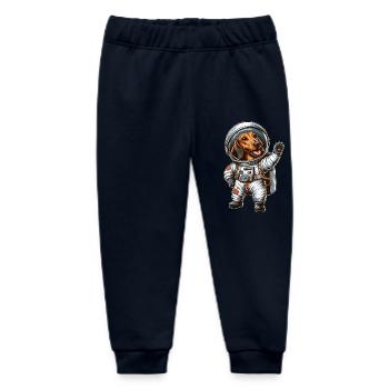 Dackel Astronaut Weltraum Science Fiction - Baby Organic Jogginghose Baby Tumbler von Stanley/Stella - Navy - Vorne