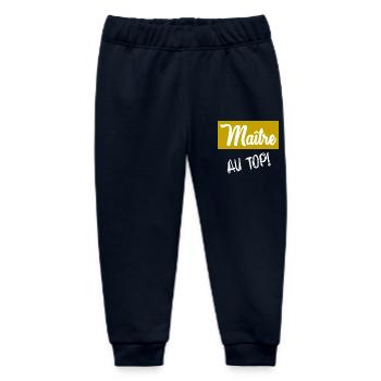 MASTER. MASTER. THANK YOU. THANK YOU MASTER - Baby Organic Sweatpants by Stanley/Stella - navy - Front