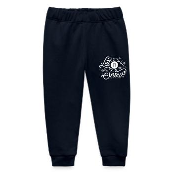 Let it Snow - Baby Organic Sweatpants by Stanley/Stella - navy - Front