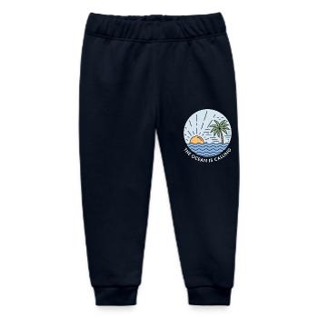 L’océan vous appelle - Pantalon de jogging bébé bio Stanley/Stella - marine - Devant