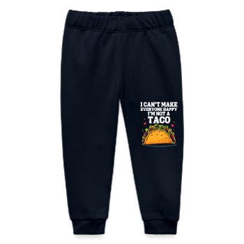 Taco Mexico Salsa Delicious Fast Food Happy Tortilla - Baby Organic Sweatpants by Stanley/Stella - navy - Front