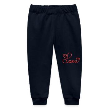 Love with Heart - Baby Organic Jogginghose Baby Tumbler von Stanley/Stella - Navy - Vorne