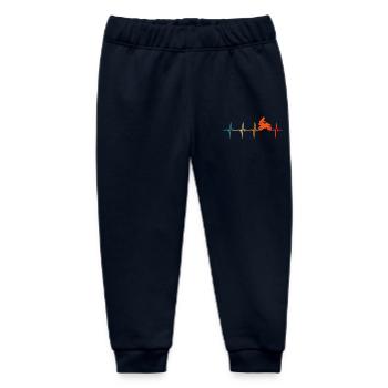 Retro Quad Fahrer Herzschlag Quad Bike - Baby Organic Jogginghose Baby Tumbler von Stanley/Stella - Navy - Vorne