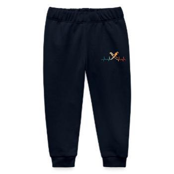 Plumber heartbeat plumber - Baby Organic Sweatpants by Stanley/Stella - navy - Front
