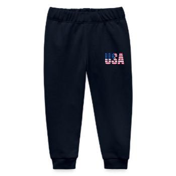 USA Amerika Amerikaner - Baby Organic Jogginghose Baby Tumbler von Stanley/Stella - Navy - Vorne