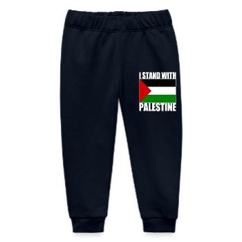 I stand with palestine - Baby Organic Sweatpants by Stanley/Stella - navy - Front