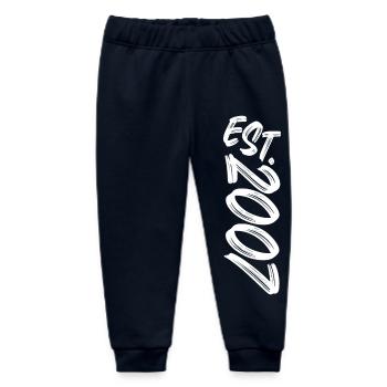 Est. 2007 - Established 2007 - Birthday Gift - Baby Organic Sweatpants by Stanley/Stella - navy - Front