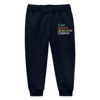 Eat Sleep Jiu-Jitsu Repeat Jiu Jitsu - Baby Organic Sweatpants by Stanley/Stella - navy - Front