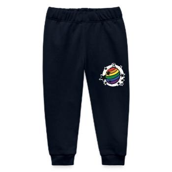 Rainbow Ball / Christmas / Stars / Xmas - Baby Organic Sweatpants by Stanley/Stella - navy - Front
