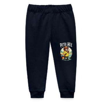 Petri Heil! Lustiger Anglerbär mit Rute - Baby Organic Jogginghose Baby Tumbler von Stanley/Stella - Navy - Vorne