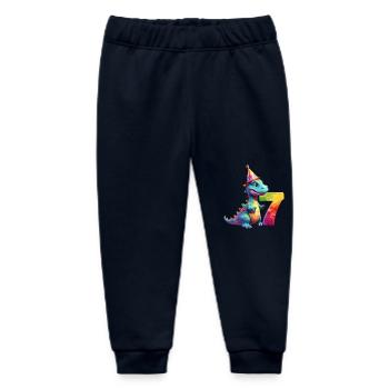 DINO 7 JAHRE DINOSAURIER 7. GEBURTSTAG - Baby Organic Jogginghose Baby Tumbler von Stanley/Stella - Navy - Vorne