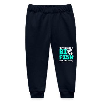 Trout Trout Pond Fishing Rod Angler Frogfish - Baby Organic Sweatpants by Stanley/Stella - navy - Front