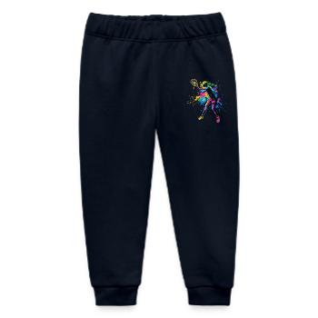 Colorful tennis tennis player - Baby Organic Sweatpants by Stanley/Stella - navy - Front