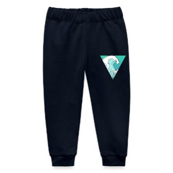 welle im dreieck - Baby Organic Jogginghose Baby Tumbler von Stanley/Stella - Navy - Vorne