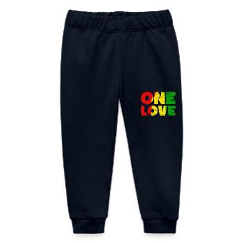 One Love Jamaica - Baby Organic Jogginghose Baby Tumbler von Stanley/Stella - Navy - Vorne
