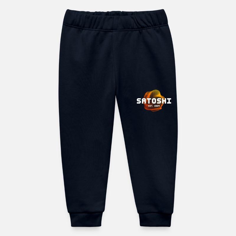 Satoshi Nakamoto est. 2009 Blockchain Bitcoin - Pantalon de jogging bébé bio Stanley/Stella - marine
