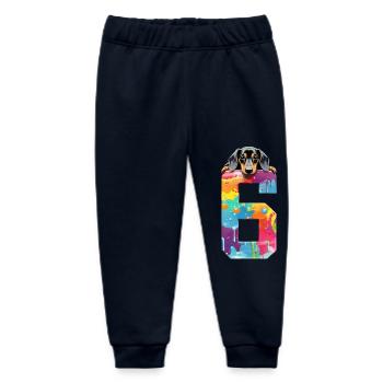 HUND 6 JAHRE DACKEL 6. GEBURTSTAG - Baby Organic Jogginghose Baby Tumbler von Stanley/Stella - Navy - Vorne