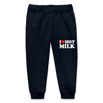 I love hot Milk - Baby Organic Sweatpants by Stanley/Stella - navy - Front