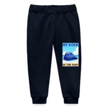 Mon rocher dans les vagues - Pantalon de jogging bébé bio Stanley/Stella - marine - Devant