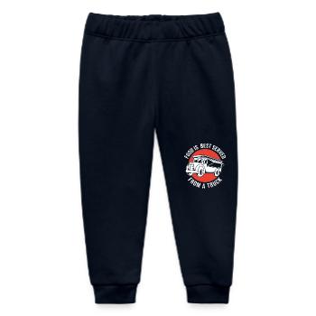 Snack Food Truck - Baby Organic Sweatpants by Stanley/Stella - navy - Front