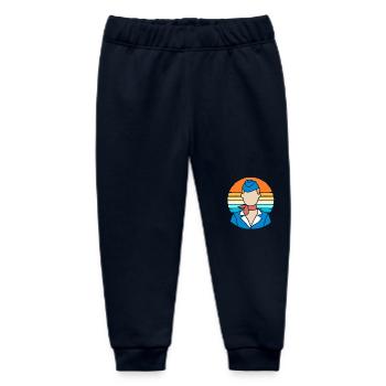 Stewardess Flight Attendant - Baby Organic Sweatpants by Stanley/Stella - navy - Front