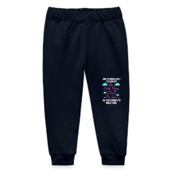 Meteorologist Weather Meteorology - Baby Organic Sweatpants by Stanley/Stella - navy - Front