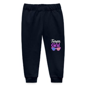 Baby Shower July Team Girl - Baby Organic Sweatpants by Stanley/Stella - navy - Front