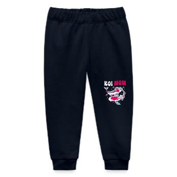 Koi Koi Koi Koi Koi Fish Koi Carp - Baby Organic Sweatpants by Stanley/Stella - navy - Front