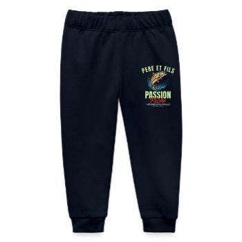 Fishing father son - Baby Organic Sweatpants by Stanley/Stella - navy - Front