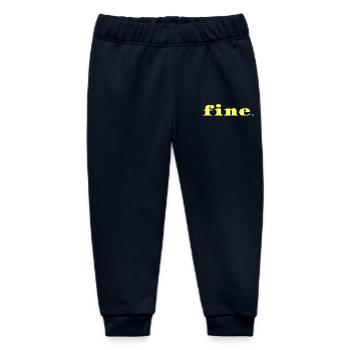 All Well Statement Irony Minimal Saying - Baby Organic Sweatpants by Stanley/Stella - navy - Front