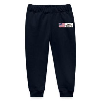 San Jose Flag - Baby Organic Sweatpants by Stanley/Stella - navy - Front