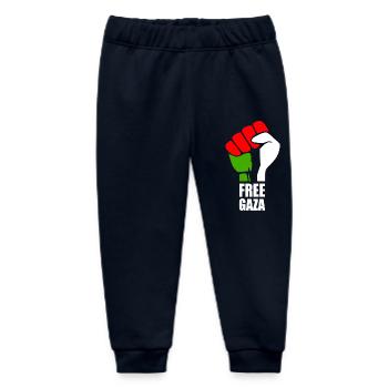 Free gaza - Baby Organic Jogginghose Baby Tumbler von Stanley/Stella - Navy - Vorne