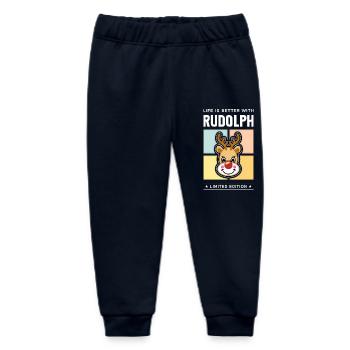 Rudolph - Baby Organic Jogginghose Baby Tumbler von Stanley/Stella - Navy - Vorne
